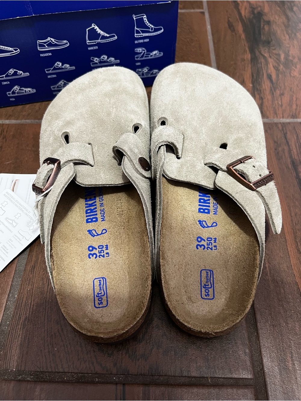 Birkenstock Boston Taupe Suede Clogs Womens EU 39 US 8/8.5 - Picture 3 of 9
